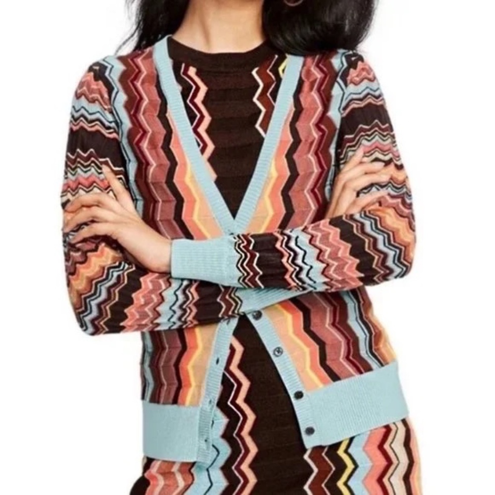 NWT Missoni Target Zig Zag V-Neck Cardigan Sweater XS